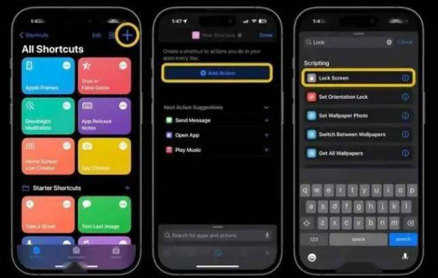 宁安苹果14锁屏维修店分享iPhone14升级iOS16.4后如何创建锁屏快捷方式 